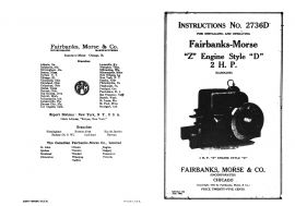 Instructions for Setting Up & Operating Fairbanks Morse 2 HP Z Engine Style D